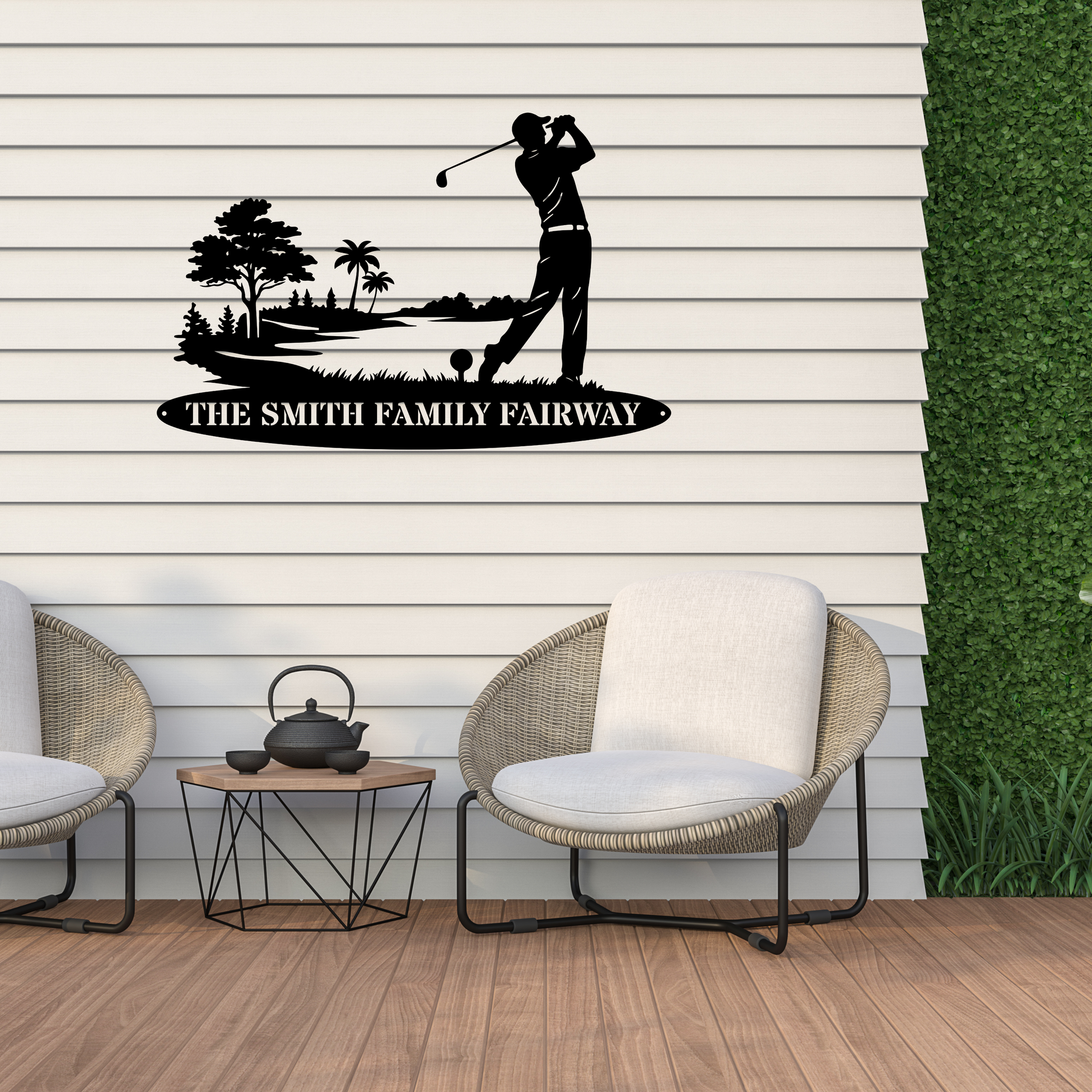 Personalised Family Fairway Metal Sign