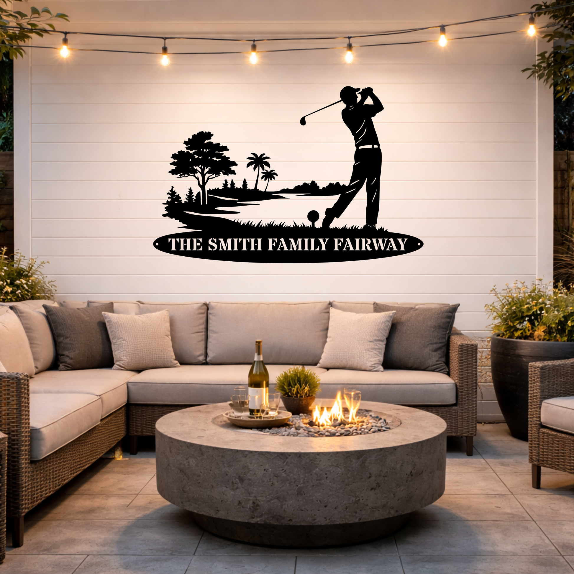 Personalised Family Fairway Metal Sign