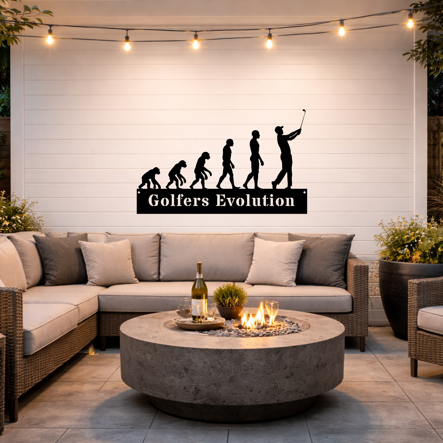 Golfers Evolution Wall Sign – Funny Golf Decor