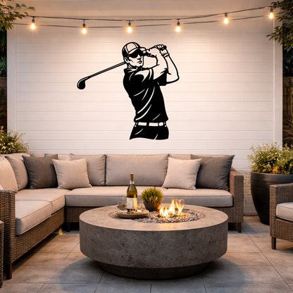 Golf Metal Wall Sign – Simple Golf Decor