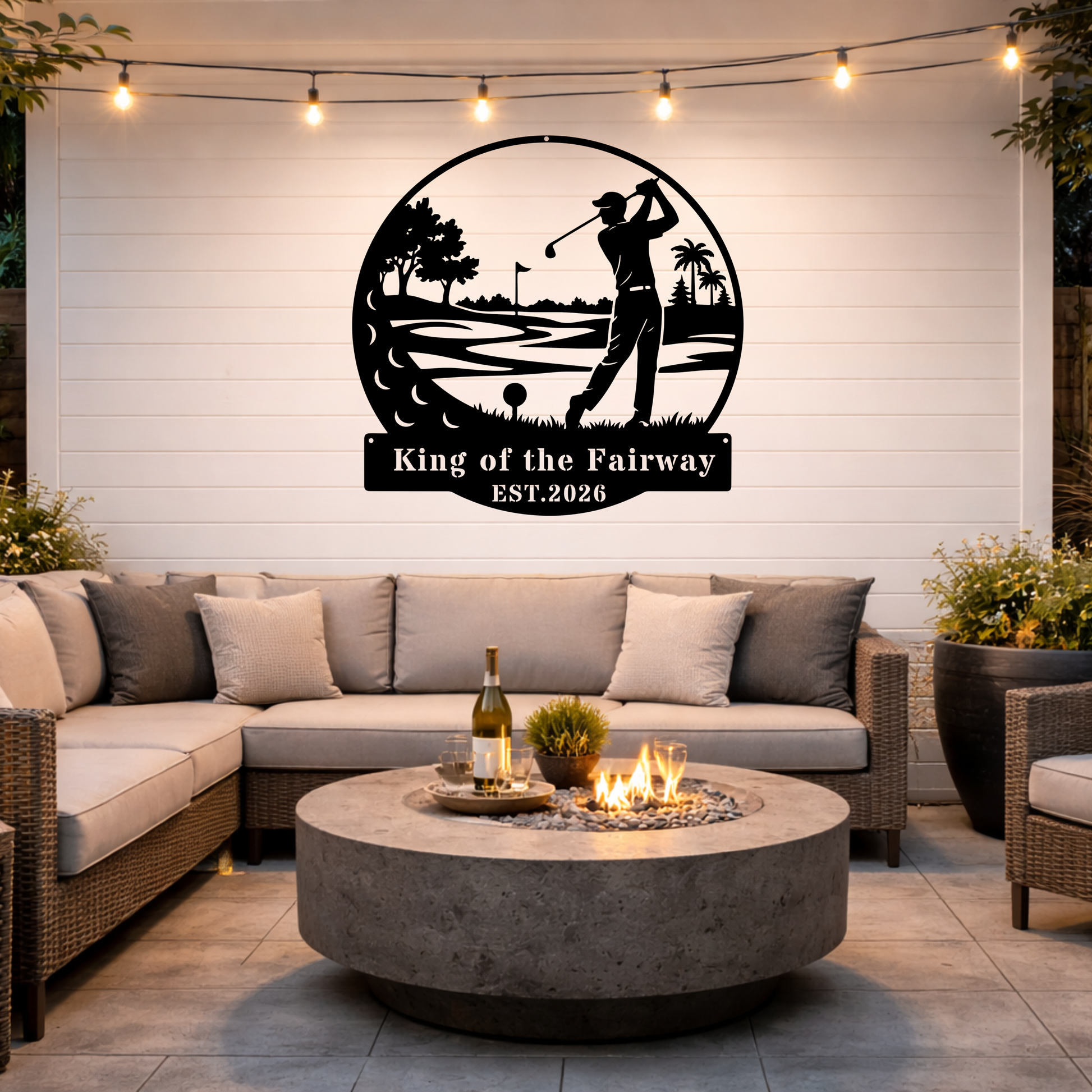 Golf King Metal Wall Art