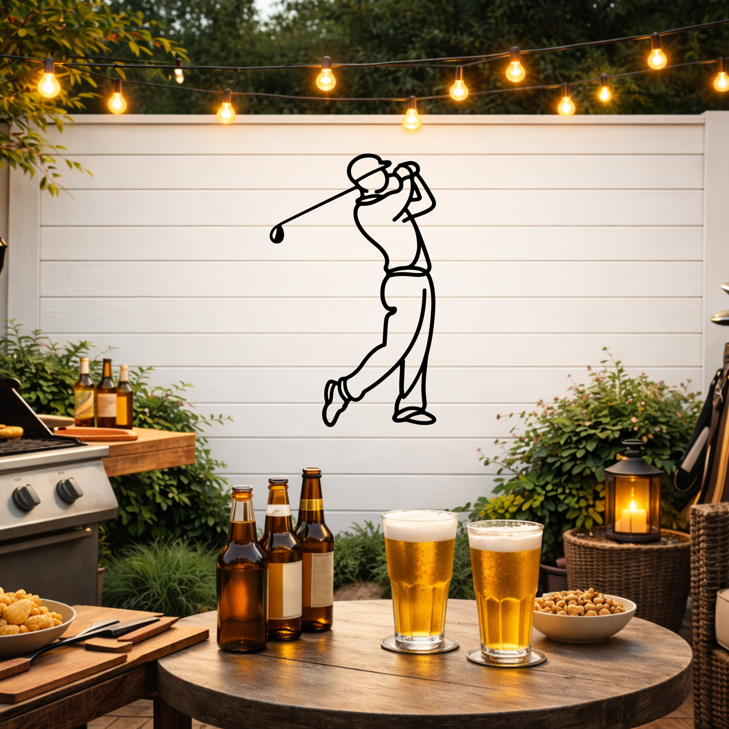 Minimalist Golf Metal Wall Sign