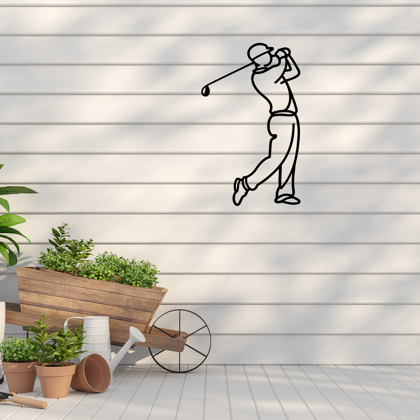 Minimalist Golf Metal Wall Sign