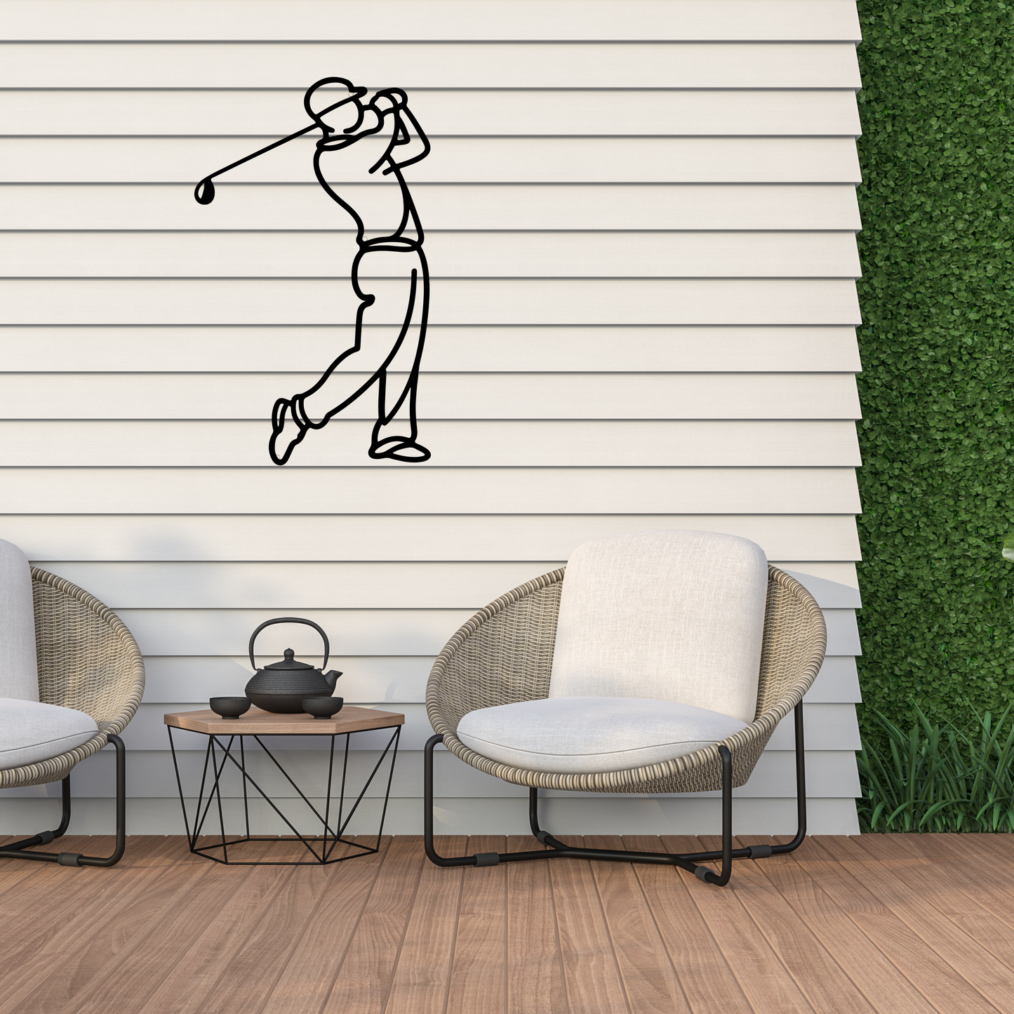 Minimalist Golf Metal Wall Sign