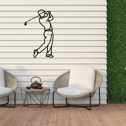 Minimalist Golf Metal Wall Sign