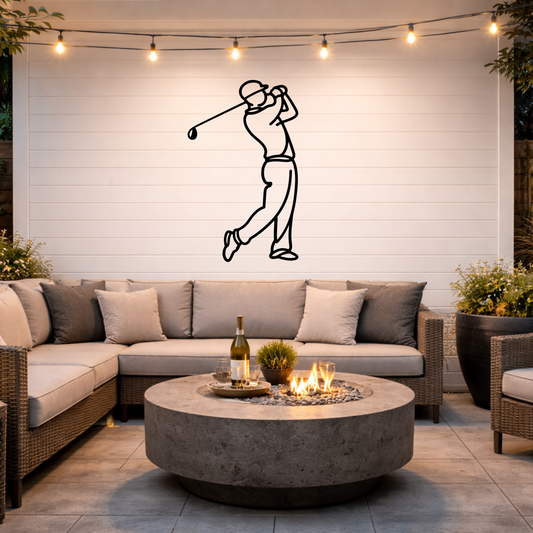 Minimalist Golf Metal Wall Sign