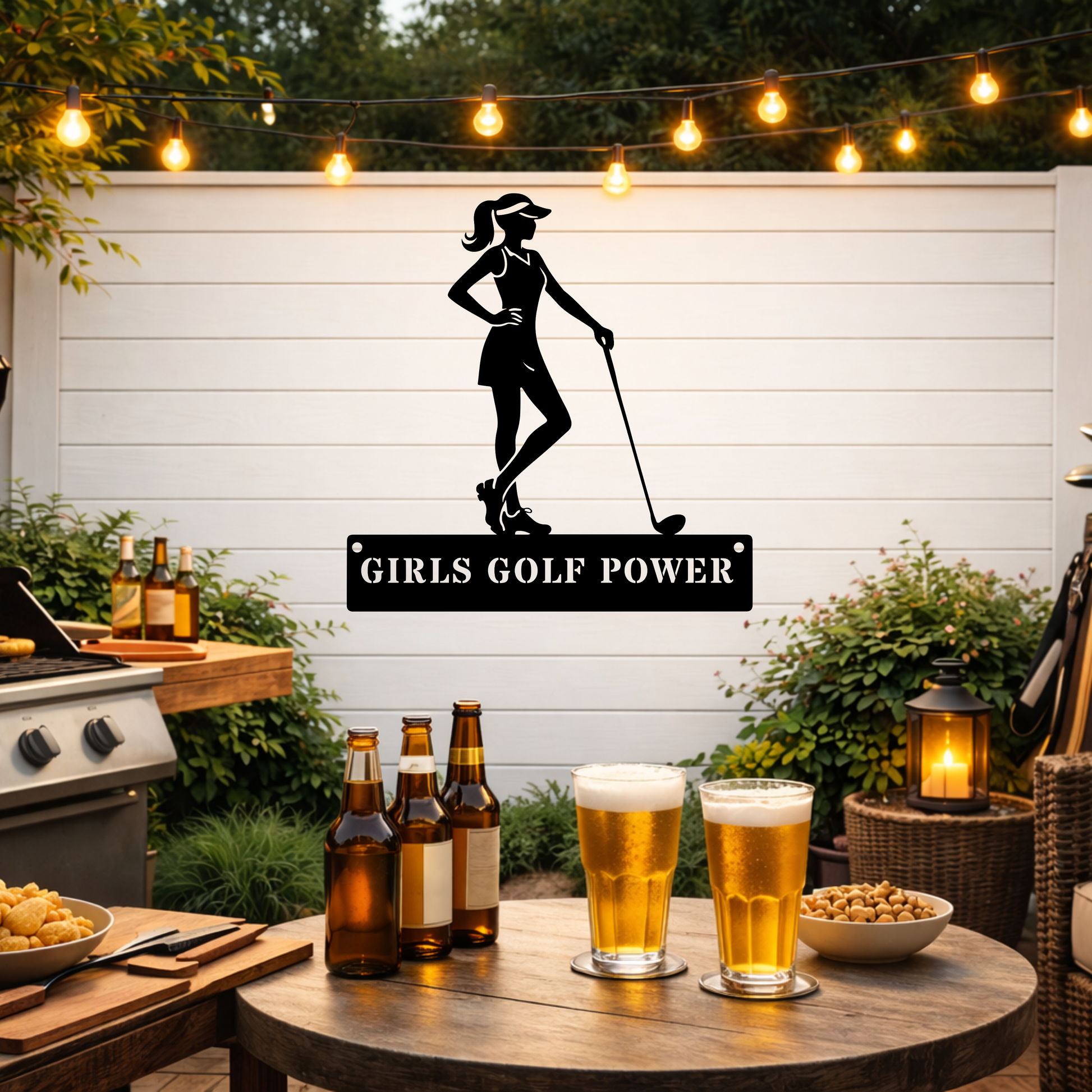 Girls Golf Power Wall Sign – Women’s Golf Art