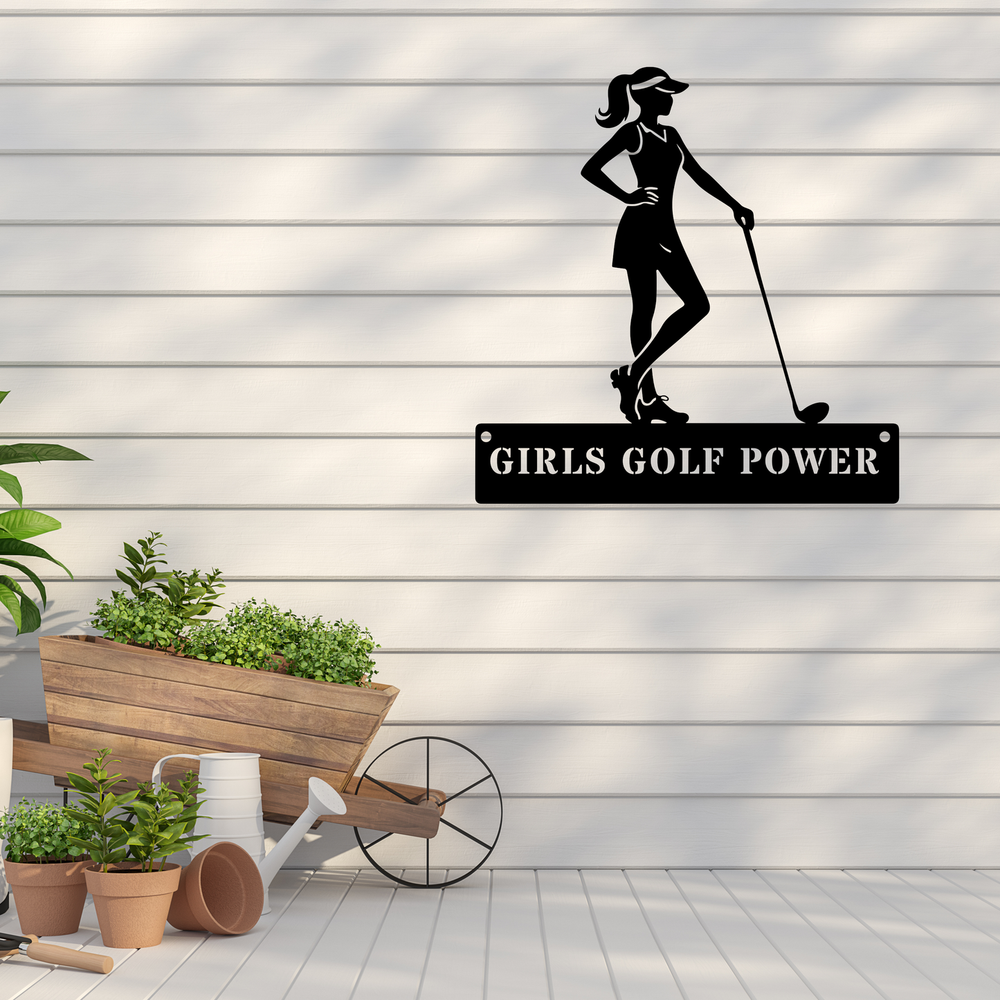 Girls Golf Power Wall Sign – Women’s Golf Art