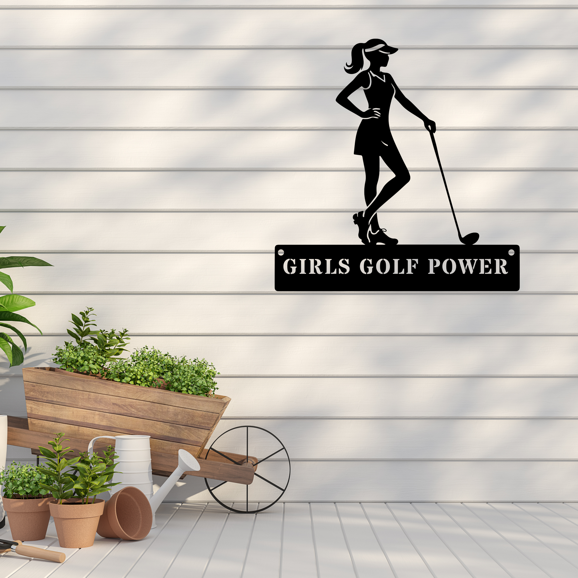 Girls Golf Power Wall Sign – Women’s Golf Art