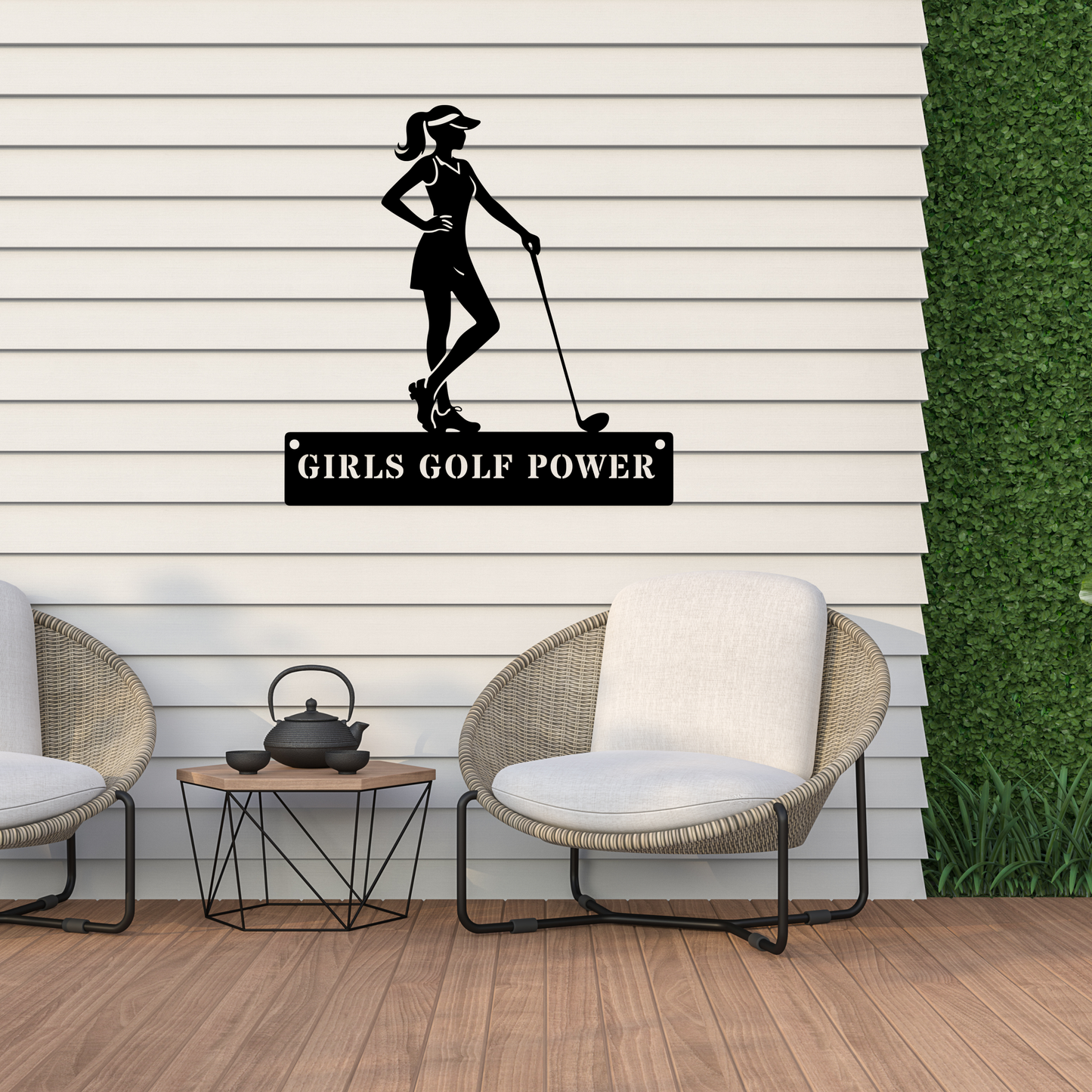 Girls Golf Power Wall Sign – Women’s Golf Art