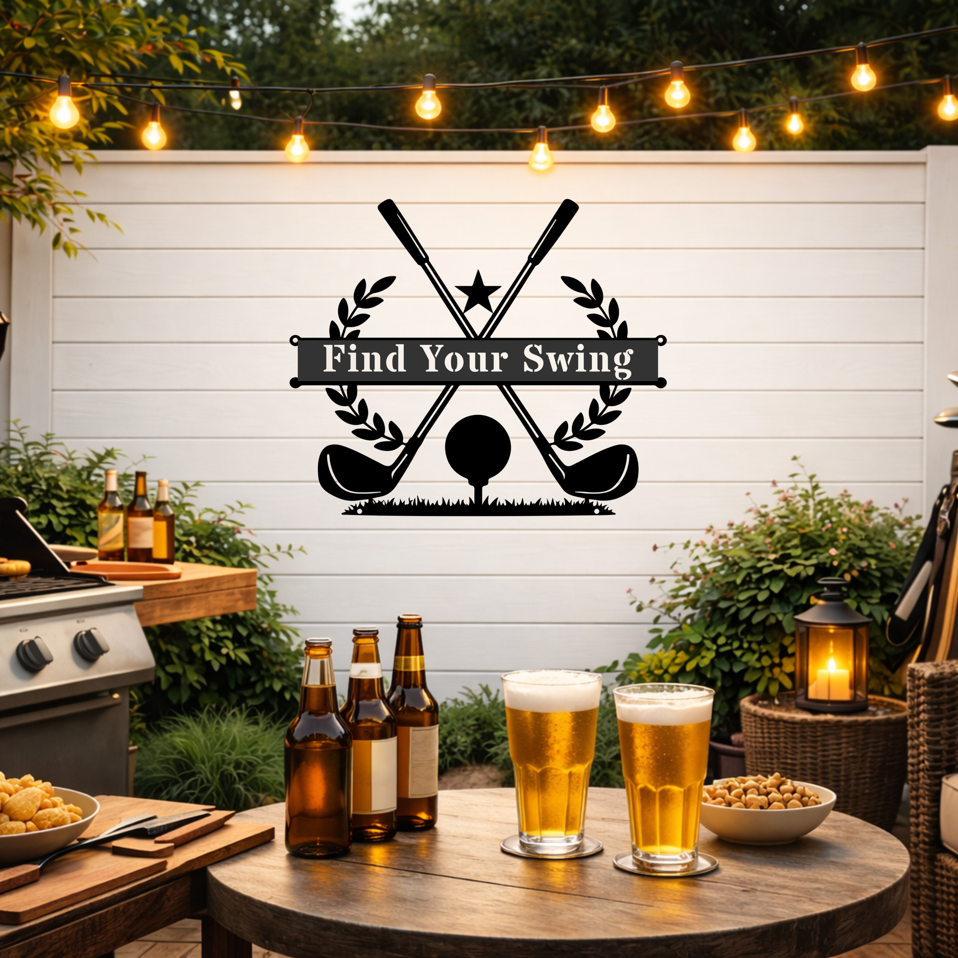 Find Your Swing Metal Wall Sign