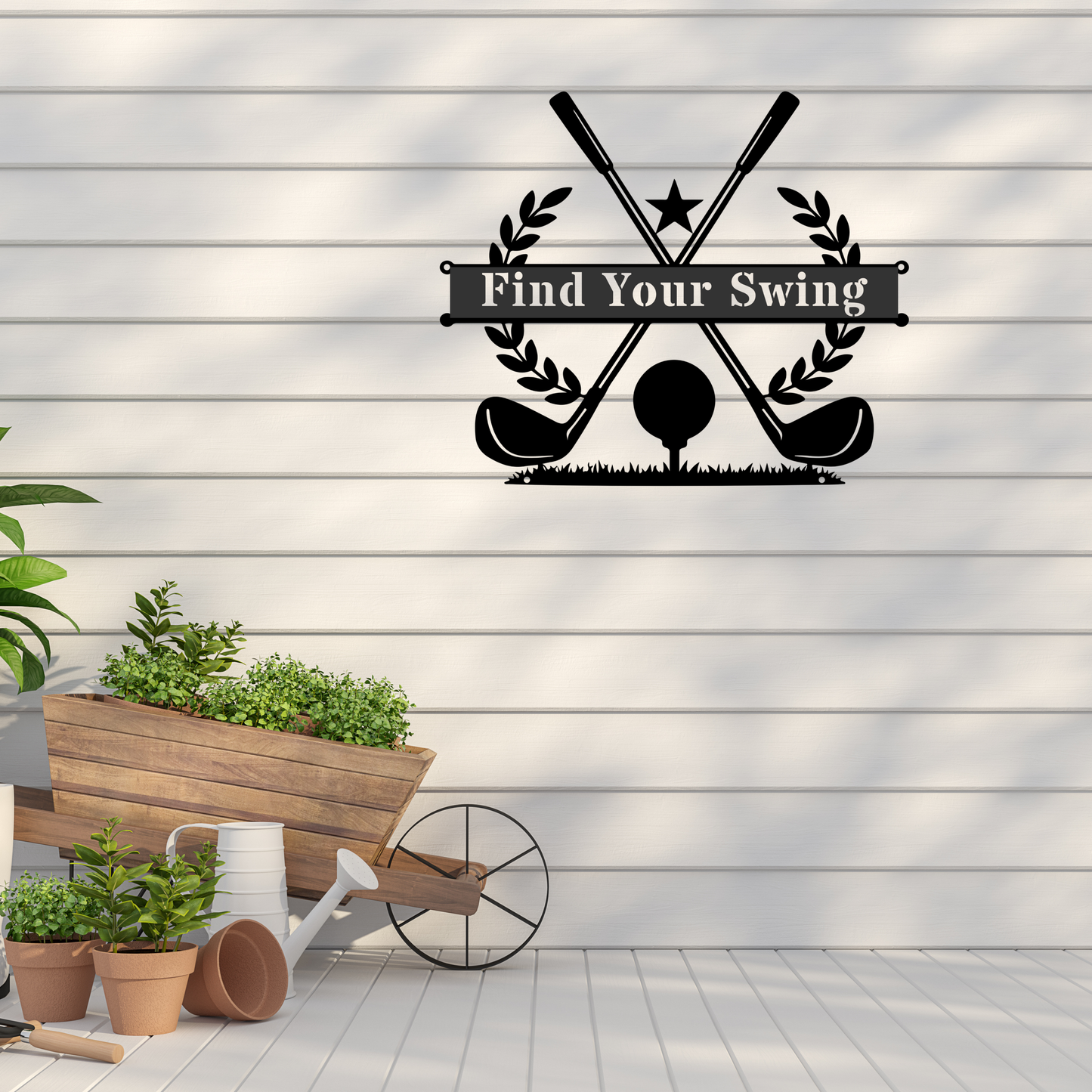 Find Your Swing Metal Wall Sign