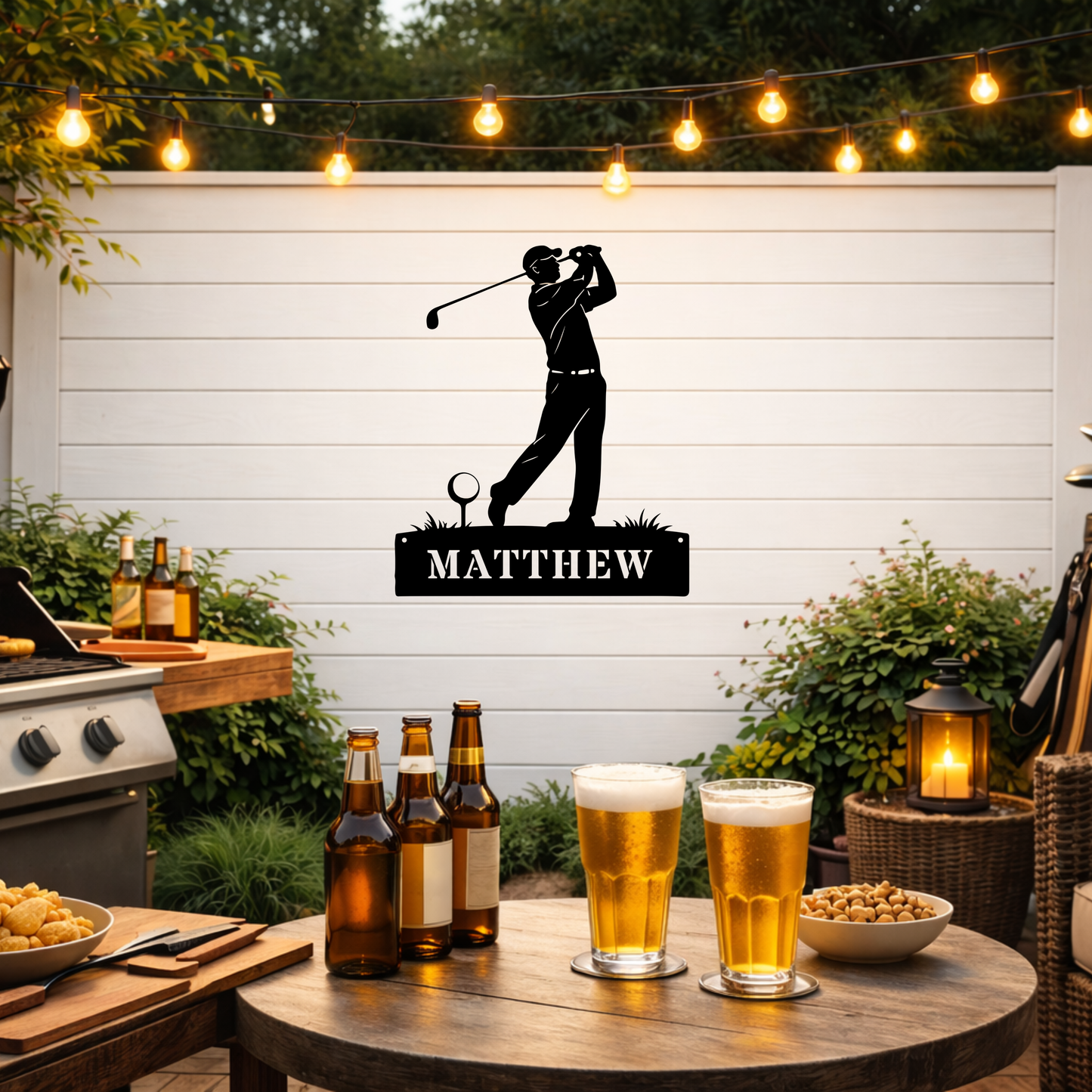 Personalised Golf Swing Metal Sign
