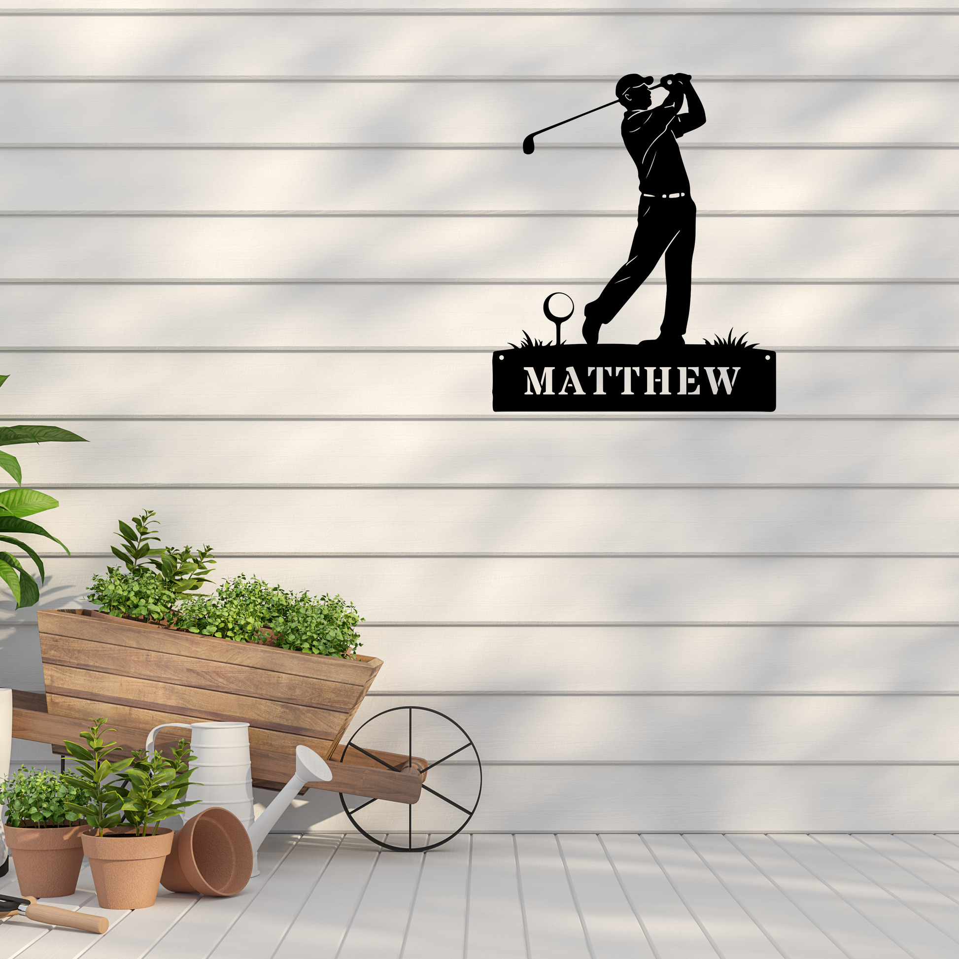 Personalised Golf Swing Metal Sign