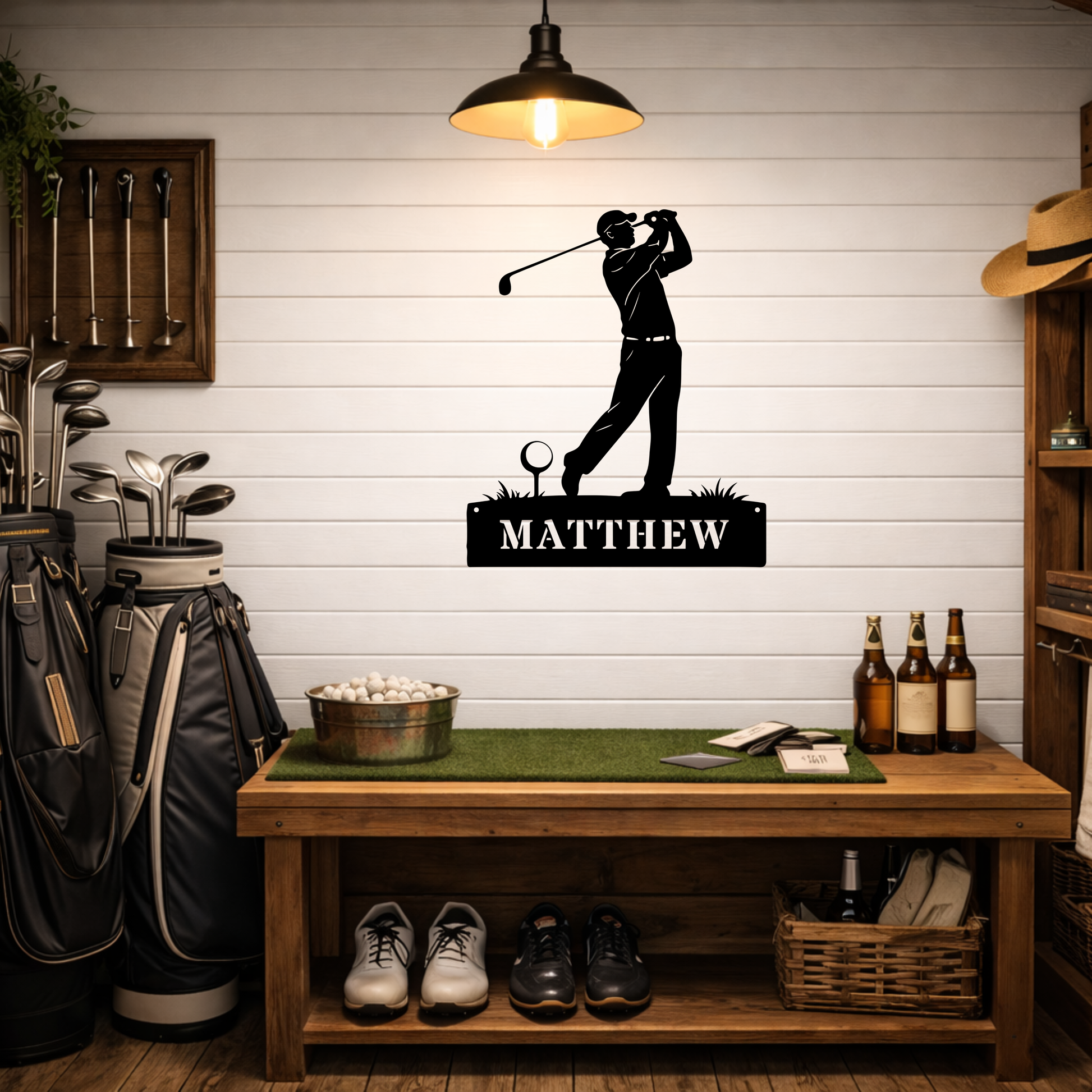 Personalised Golf Swing Metal Sign