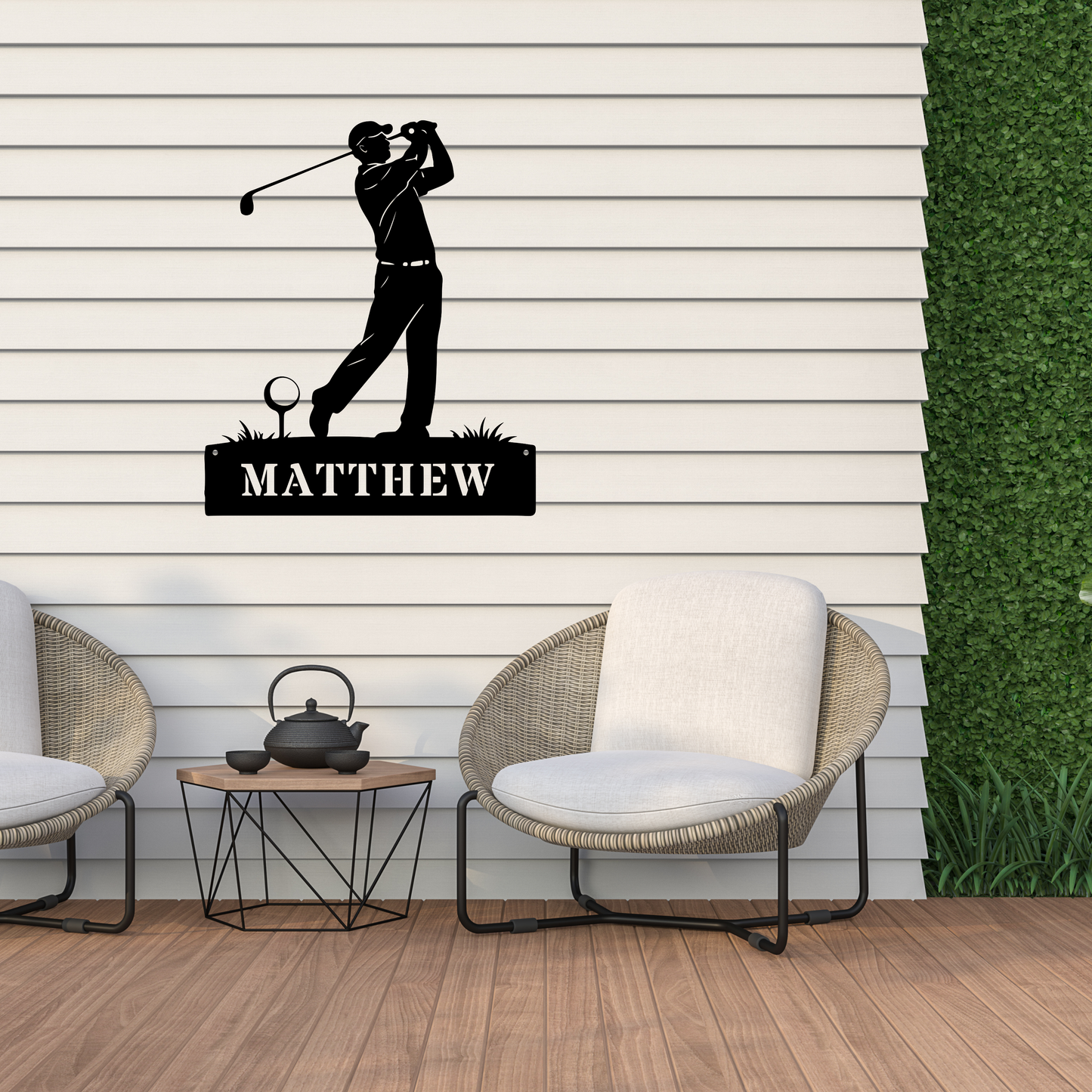 Personalised Golf Swing Metal Sign