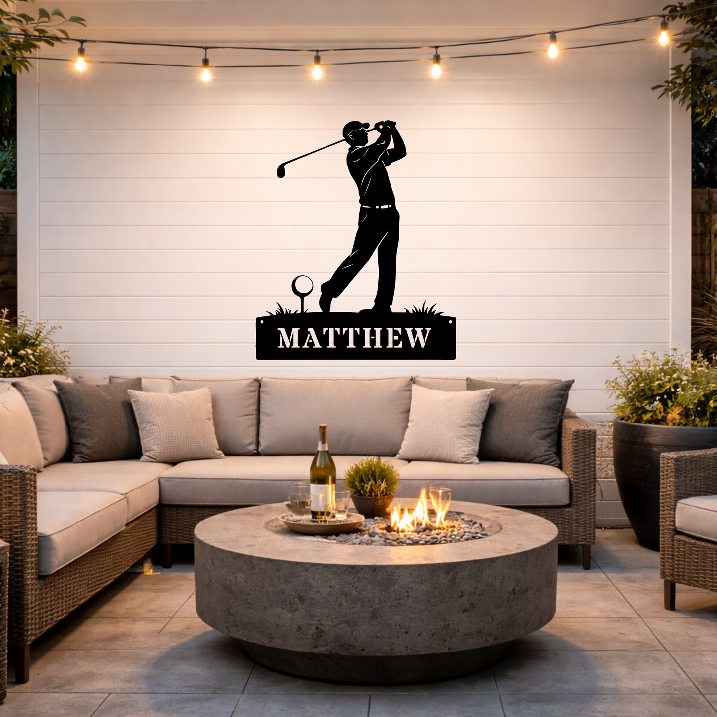 Personalised Golf Swing Metal Sign