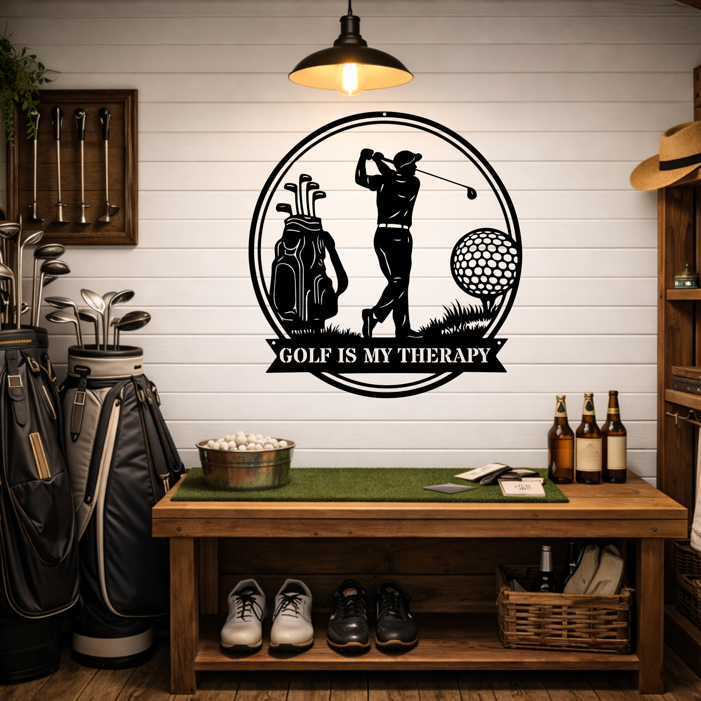 Golf Is My Therapy Wall Art