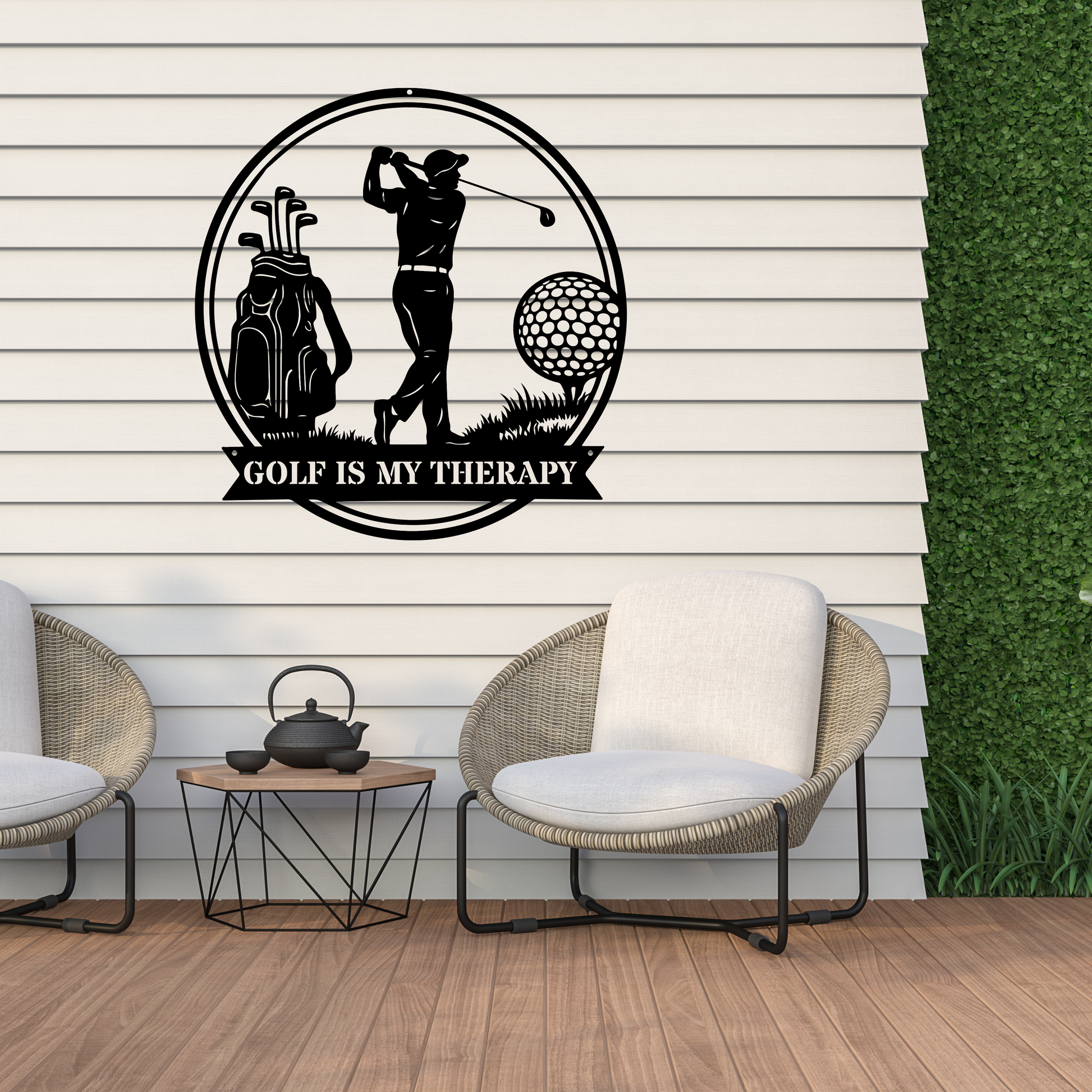 Golf Is My Therapy Wall Art