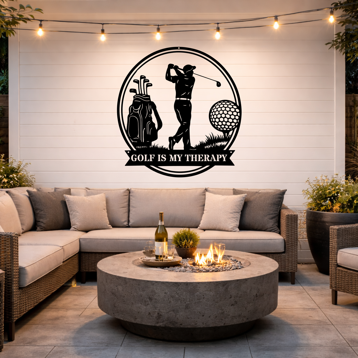Golf Is My Therapy Wall Art