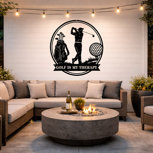 Golf Is My Therapy Wall Art