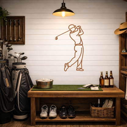 Minimalist Golf Metal Wall Sign