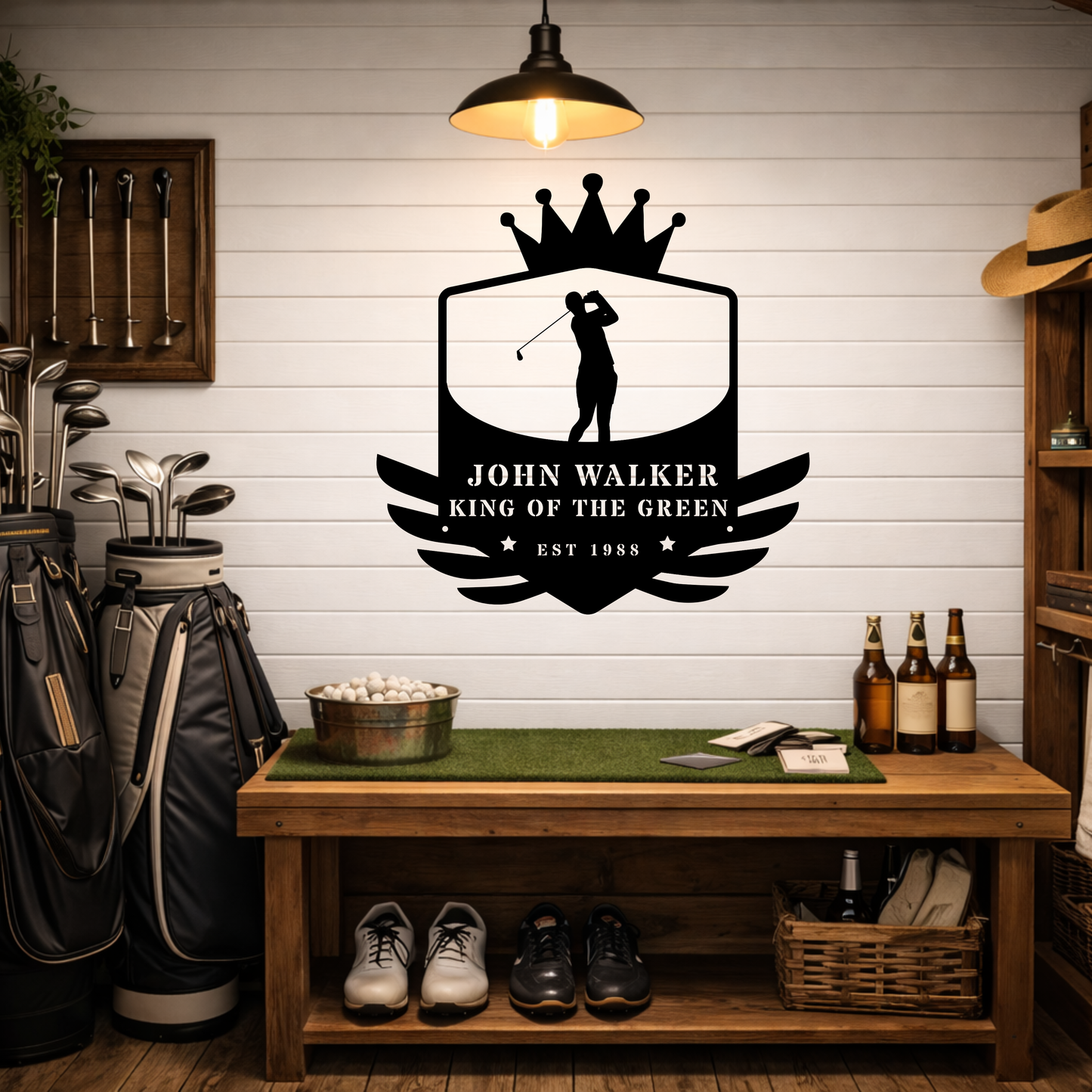 King of the Green Golf Metal Sign