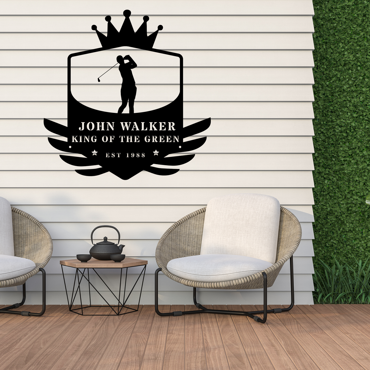 King of the Green Golf Metal Sign