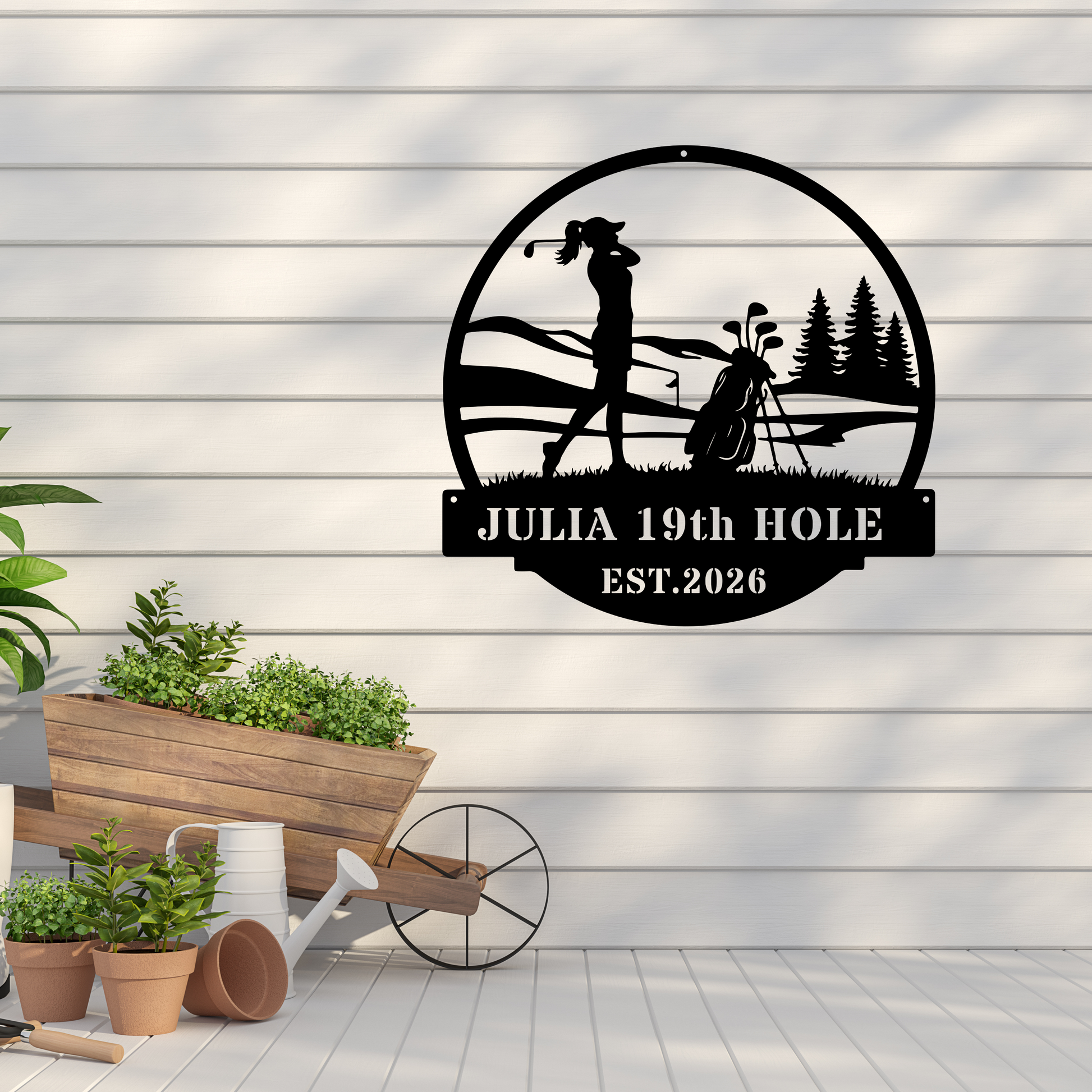 Personalised 19th Hole Golf Metal Sign