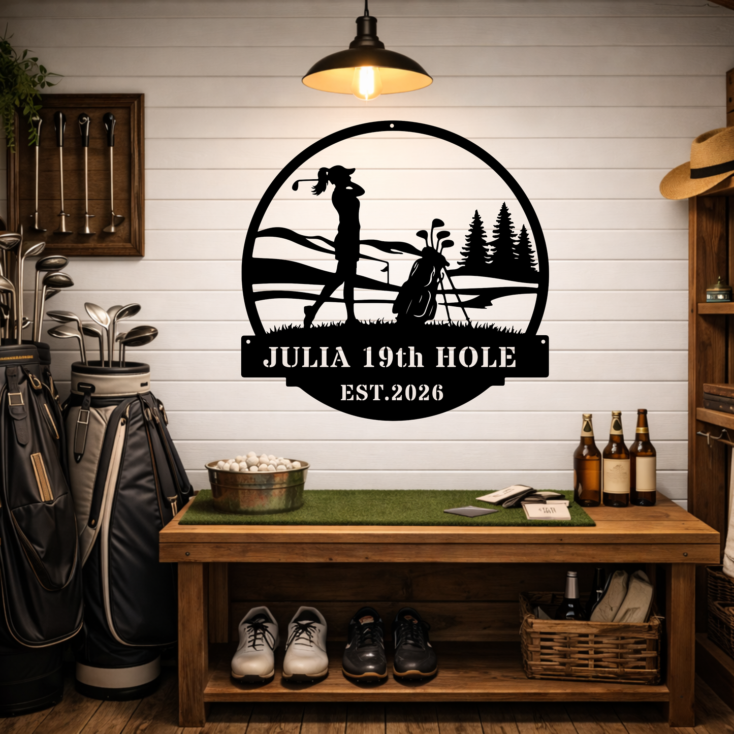Personalised 19th Hole Golf Metal Sign