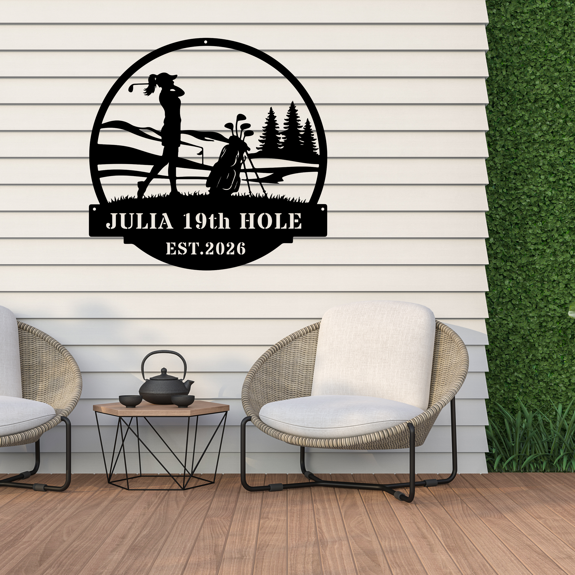 Personalised 19th Hole Golf Metal Sign