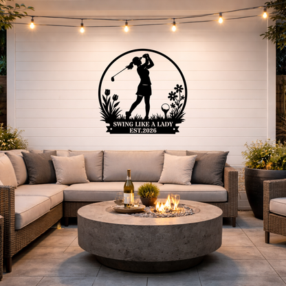 Swing Like a Lady Wall Sign