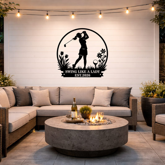 Swing Like a Lady Wall Sign