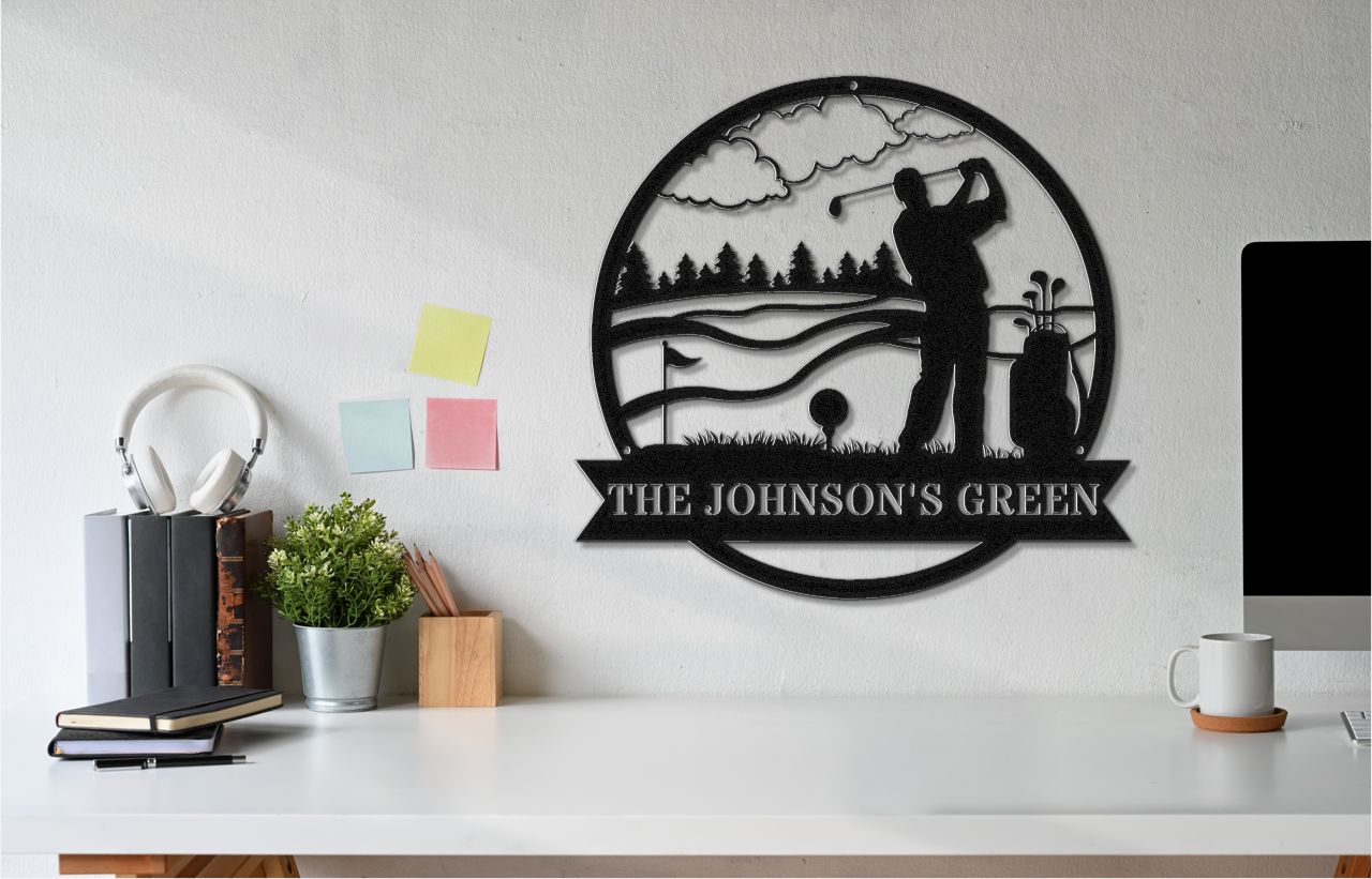 The Johnson's Green-personalized metal wall art