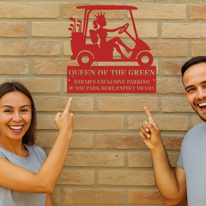 Queen of the green-personalized metal wall art