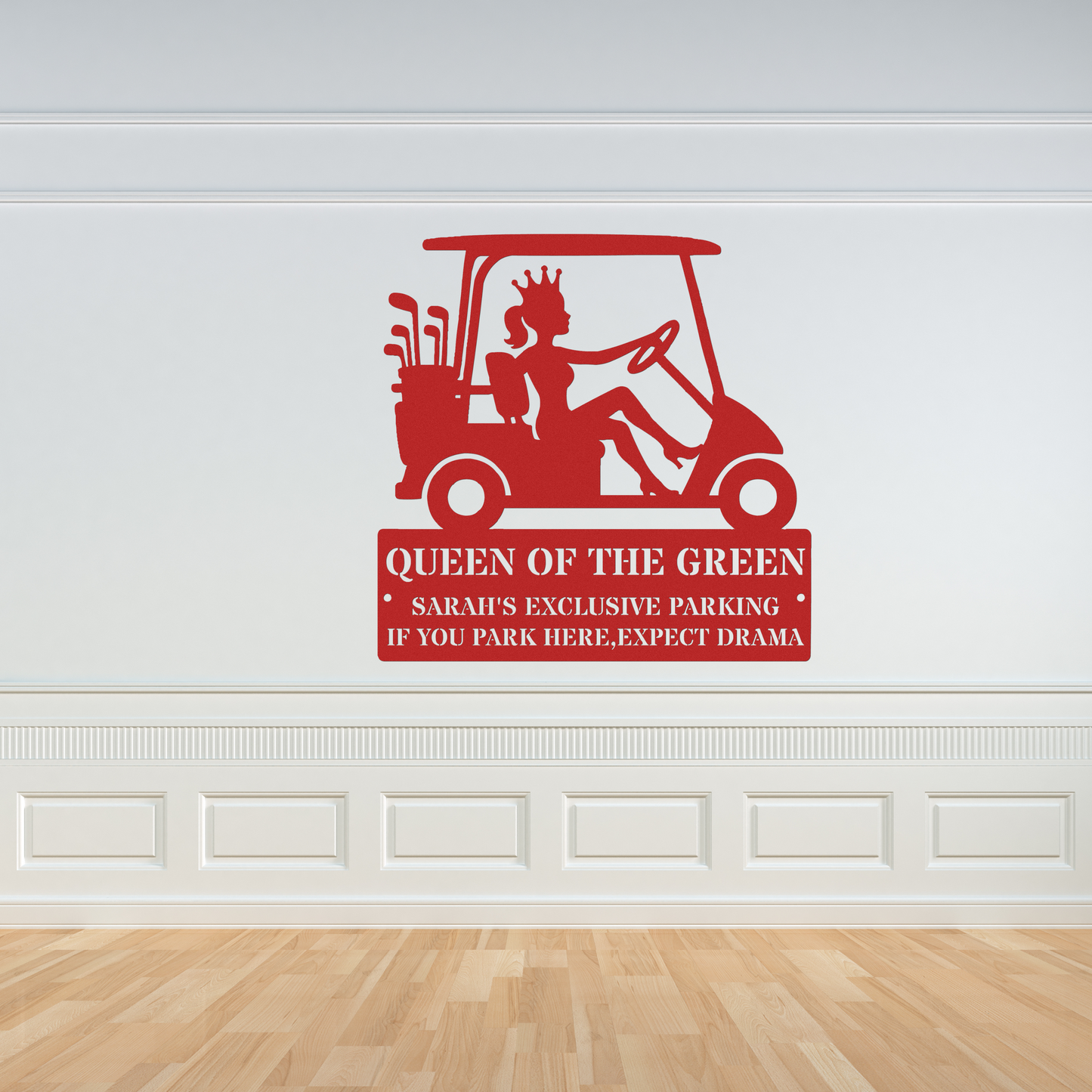 Queen of the green-personalized metal wall art