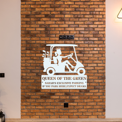 Queen of the green-personalized metal wall art