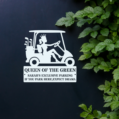 Queen of the green-personalized metal wall art