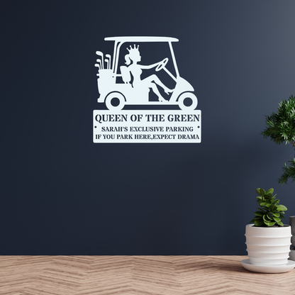 Queen of the green-personalized metal wall art