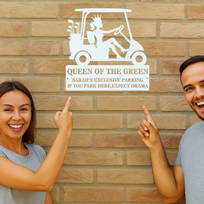 Queen of the green-personalized metal wall art