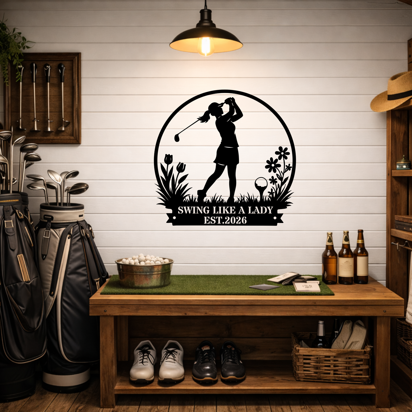 Swing Like a Lady Wall Sign