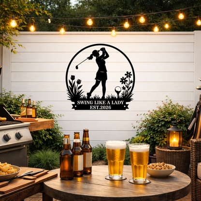 Swing Like a Lady Wall Sign
