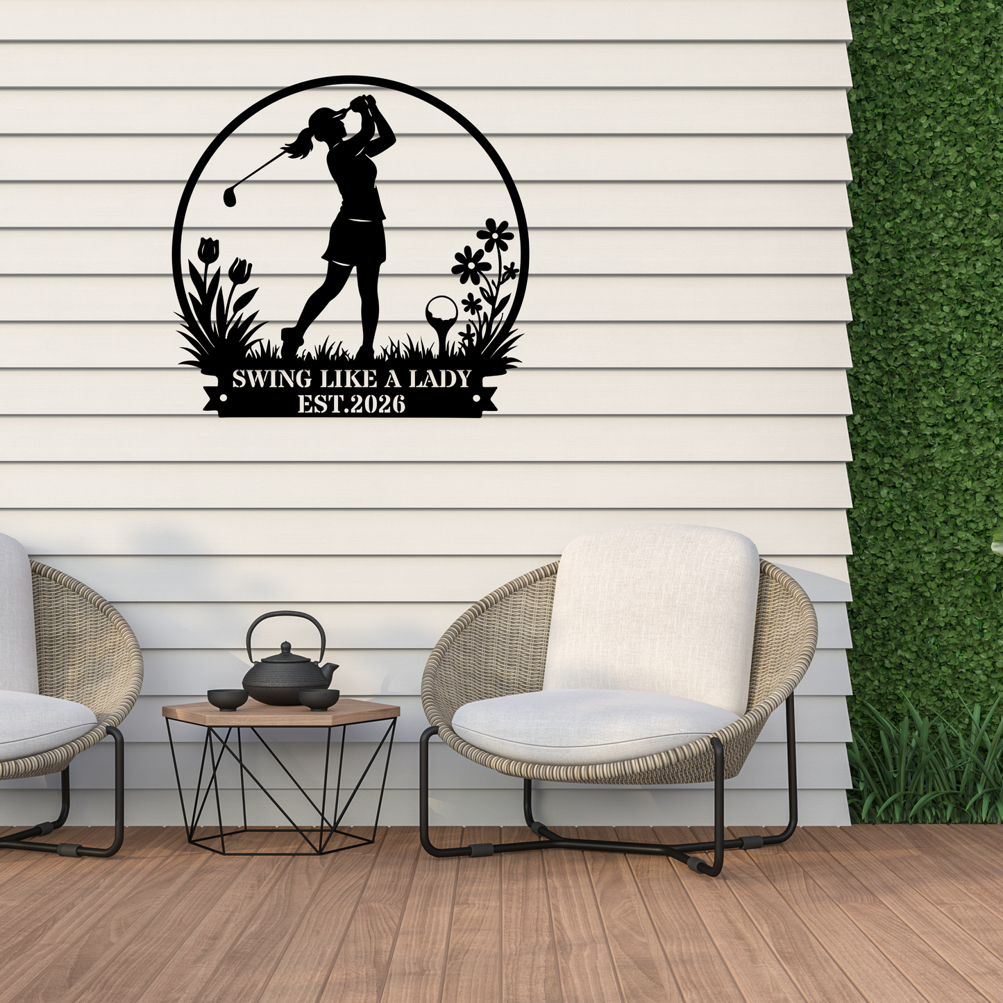 Swing Like a Lady Wall Sign