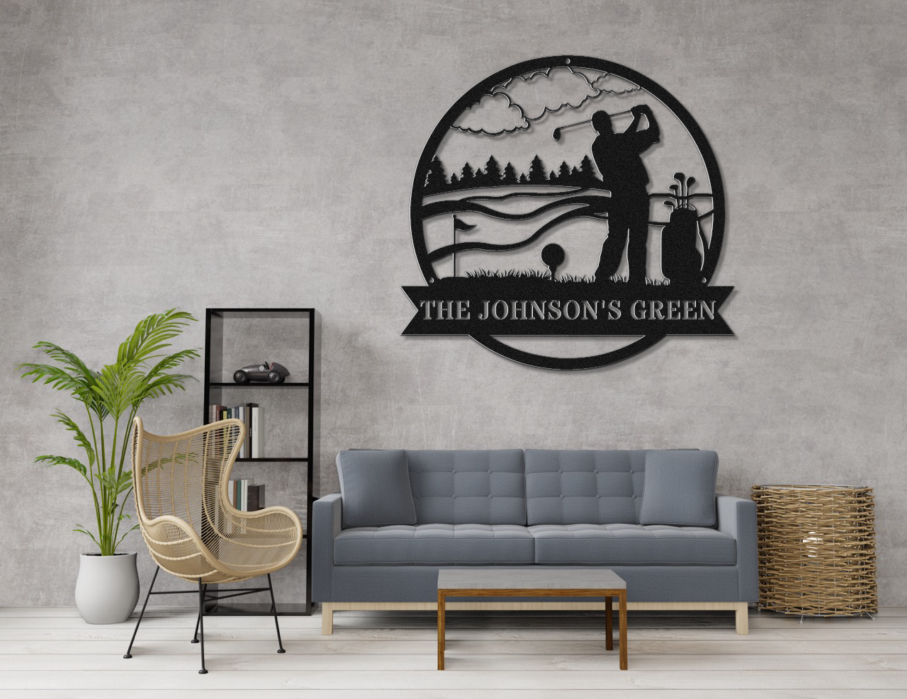 The Johnson's Green-personalized metal wall art