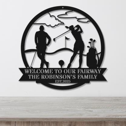 Welcome to our fairway-personalized metal wall art