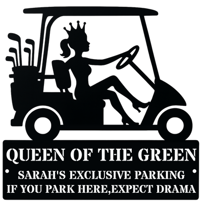 Queen of the green-personalized metal wall art